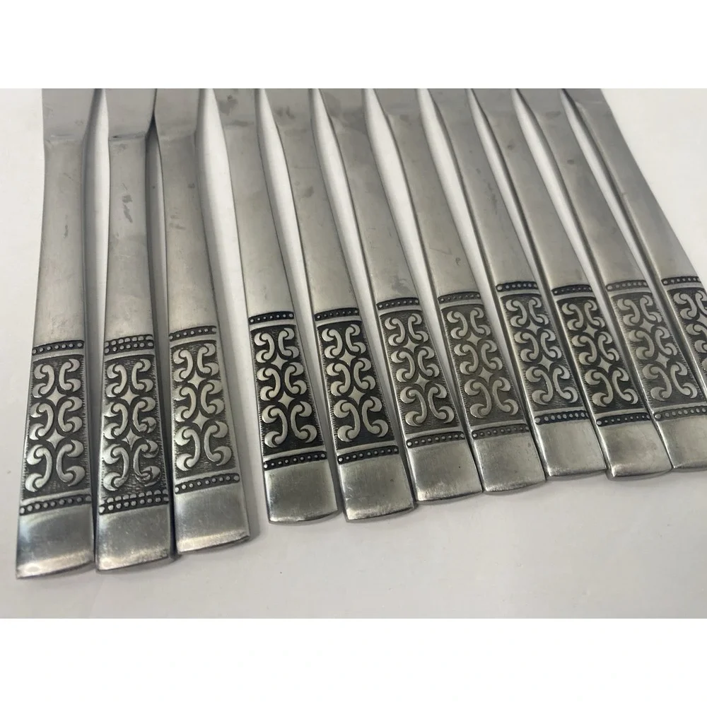 Dinner Knives CASA VISTA Rogers Stanley Roberts Stainless Lot Of 11